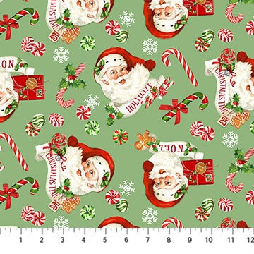 Northcott Peppermint Candy DP 24624-74 Green Multi 100% Cotton fabric
