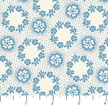Northcott Something Blue Collection floral 25084-42 light blue by Tina Higgins 100% Cotton fabric