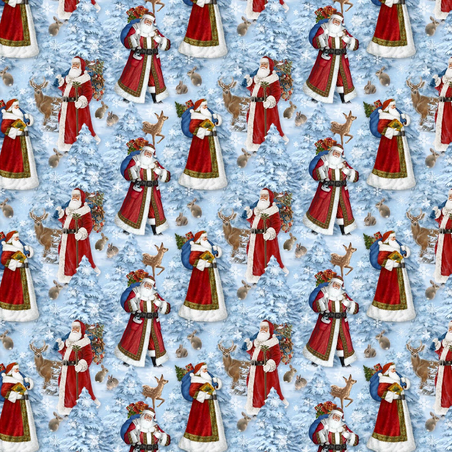 Northcott St. Nicholas border stripe DP28214-44 Christmas fabric 100% cotton
