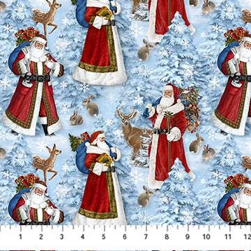 Northcott St. Nicholas border stripe DP28214-44 Christmas fabric 100% cotton