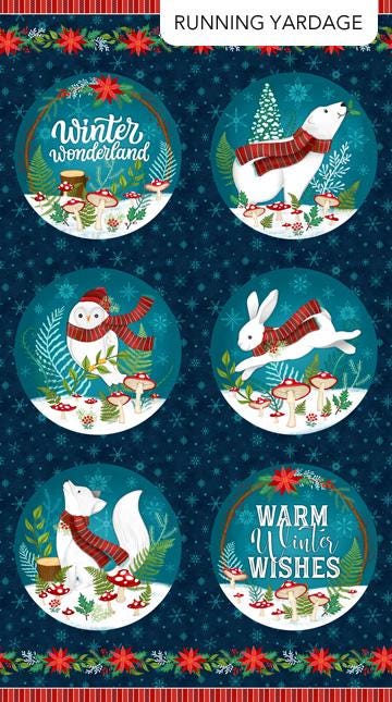Northcott Woodland Wishes DP27900-48 Panel 24"x43" 100% Cotton fabric