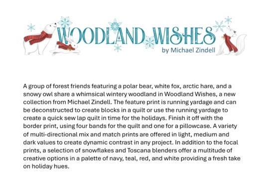 Northcott Woodland Wishes DP27903-24 100% Cotton fabric