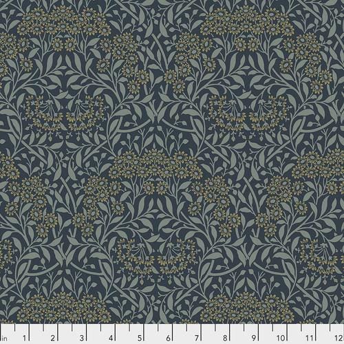 ORIGINAL MORRIS & CO Michaelmas Daisy - Ink for Free Spirit Fabrics PWWM035.Ink William Morris fabric 100% Cotton