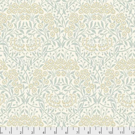 ORIGINAL MORRIS & CO Michaelmas Daisy - Ink for Free Spirit Fabrics PWWM035.ivory William Morris fabric 100% Cotton