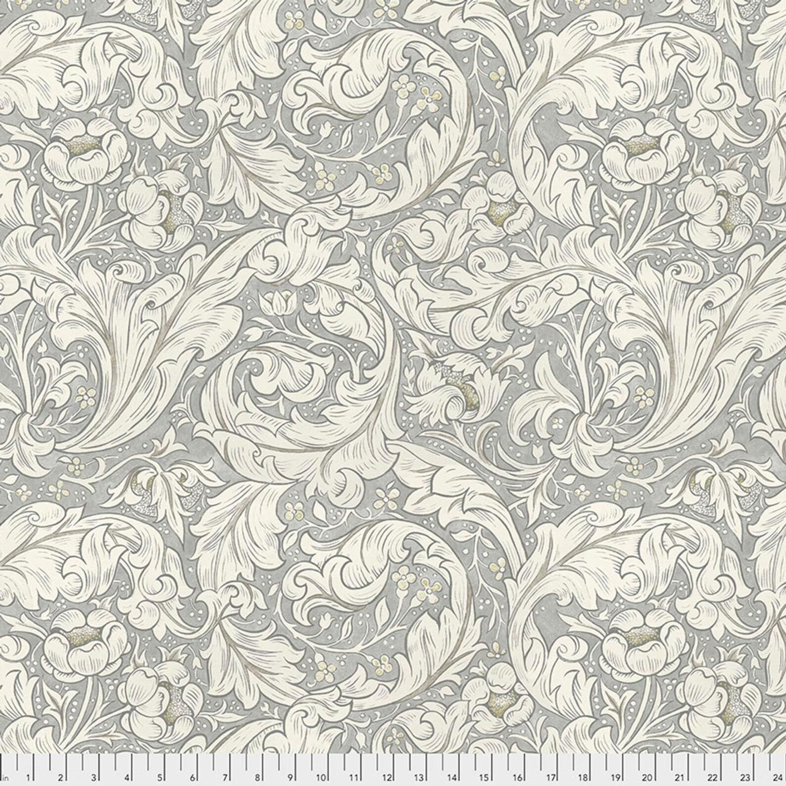 ORIGINAL MORRIS & CO PWWM033.Dove Pure Bachelors Button - Dove from Free Spirit Fabrics 100% Cotton