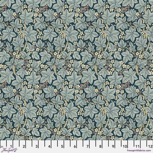 ORIGINAL MORRIS & Co Bramble - Indigo PWWM056.INDIGO for Free Spirit William Morris fabric 100% Cotton