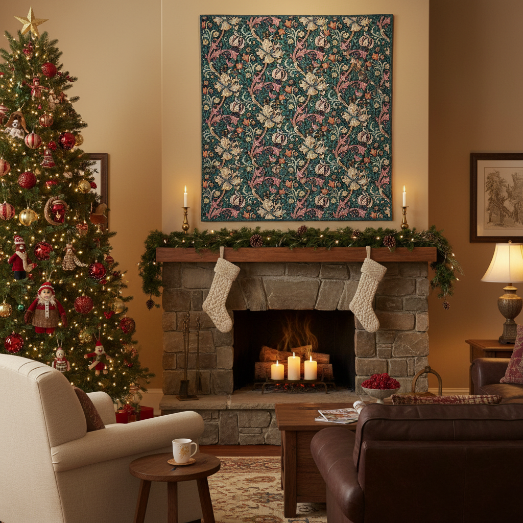 Original Morris & Co. Backing Fabric Golden Lily Teal 108" wide backing Collection Red House QBWM007.TEAL William Morris 100% Cotton fabric