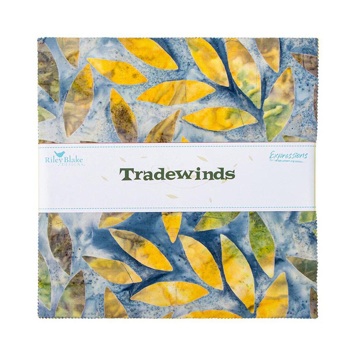 Riley Blake Expressions Batiks Tradewinds 10" Stacker layer cake 10-23288-42  100% cotton batiks