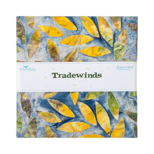 Riley Blake Expressions Batiks Tradewinds 10" Stacker layer cake 10-23288-42  100% cotton batiks