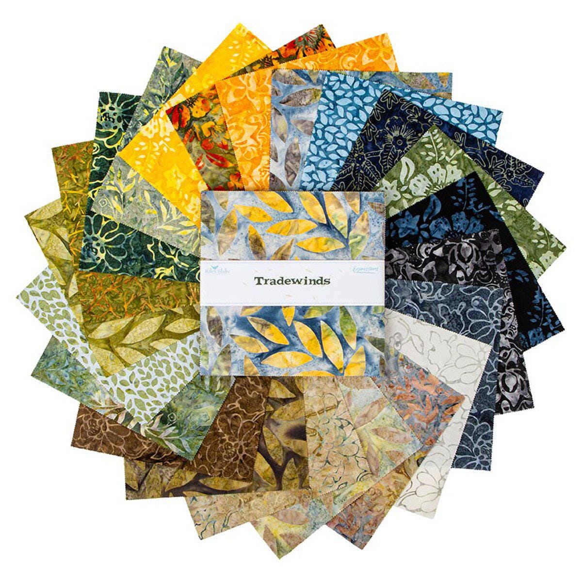 Riley Blake Expressions Batiks Tradewinds 10" Stacker layer cake 10-23288-42  100% cotton batiks