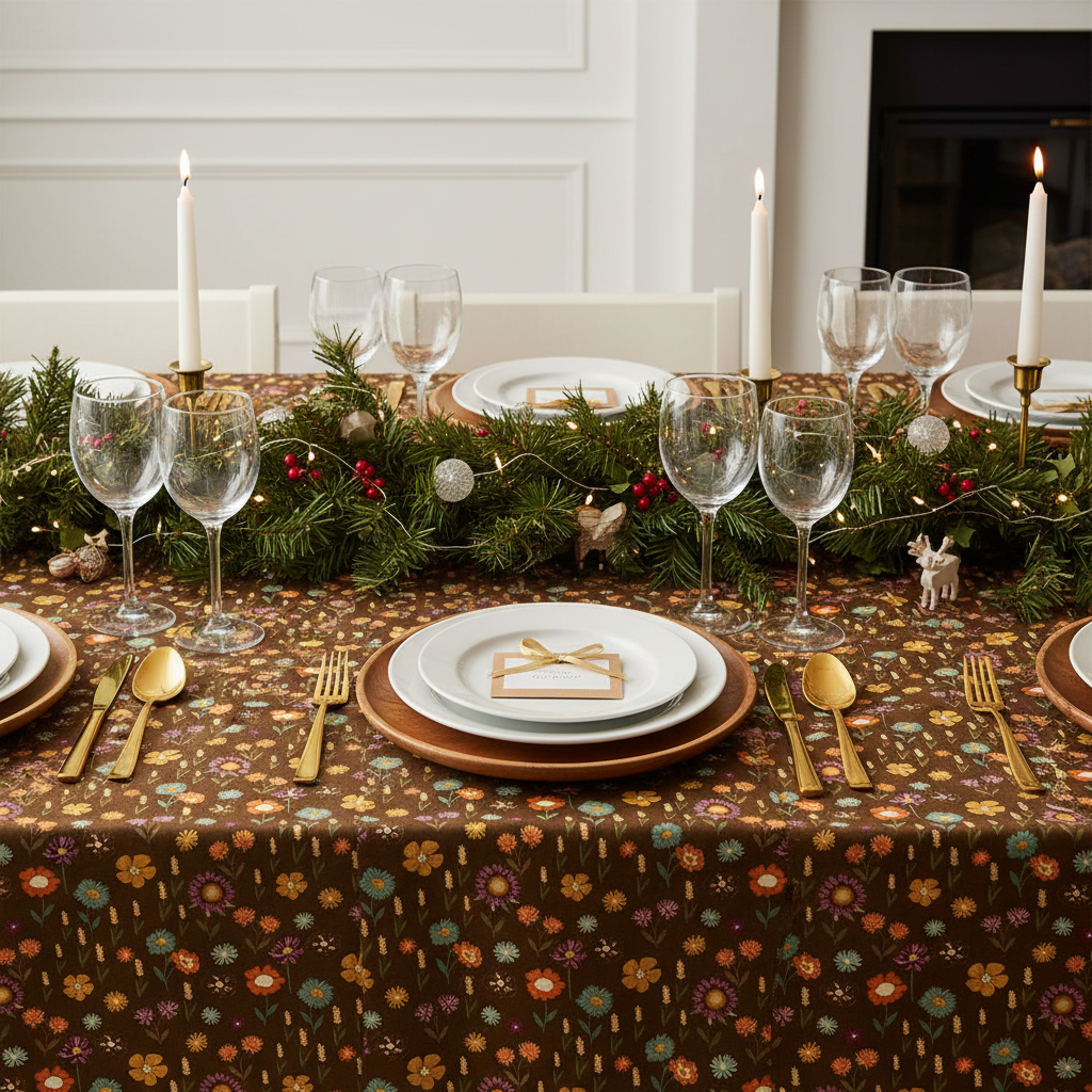 Riley Blake The Awe of Autumn Floral Brown C16194-BROWN 100% cotton with free digital pattern