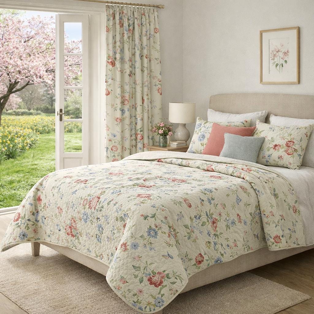 Riley Blake Wide Back Anne of Green Gables Floral Sage 3-Yard Package 3YD-WB16129-SAGE  107/108" Wide Quilting Cotton Fabric 100% cotton