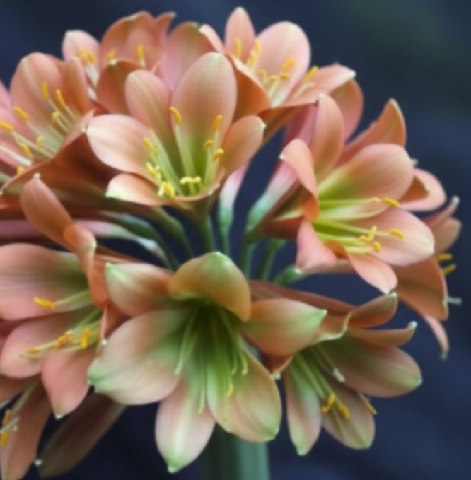 Clivia hybrid seedling interspecific cross Gunston x Gun Metal Hirao 5-7 inches tall one plant