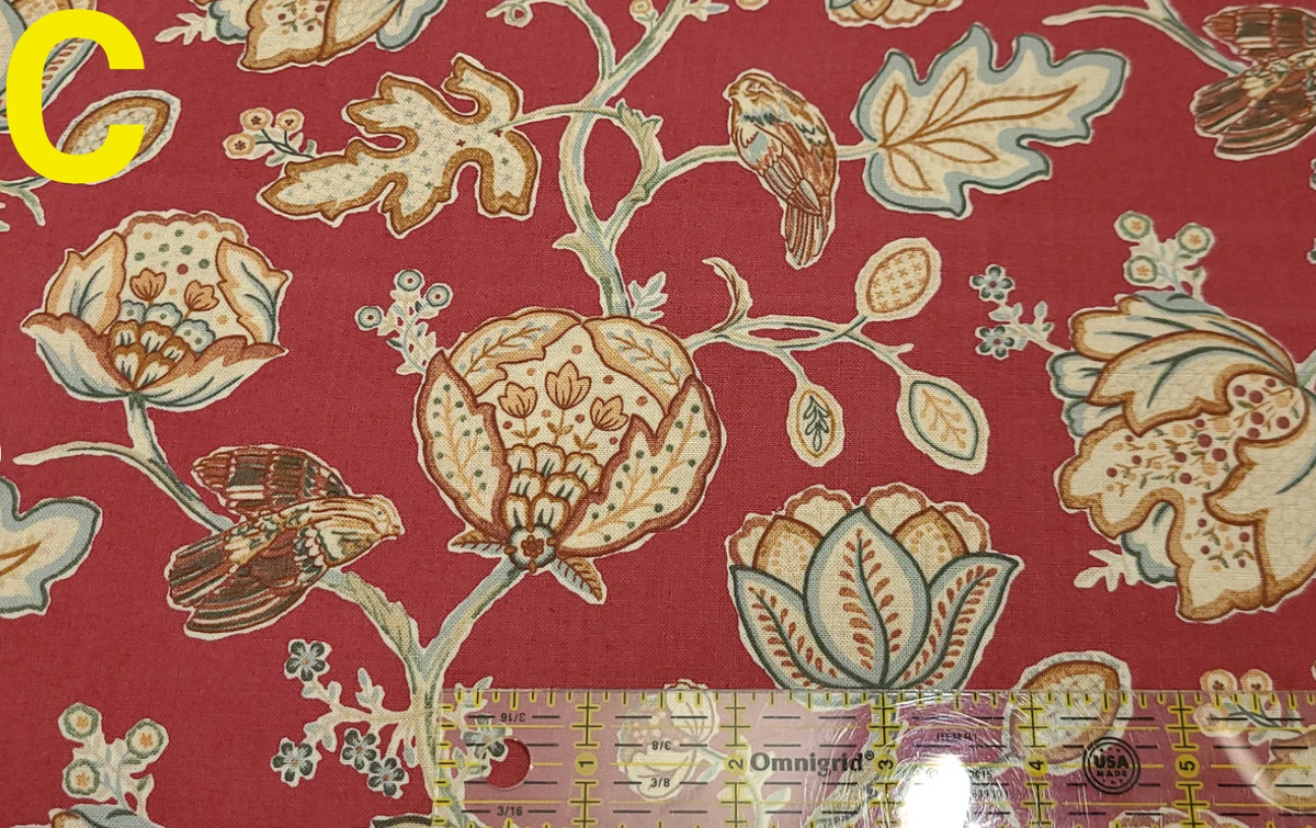 Orkney collection by The Original Morris & Co. Melsetter Indigo Theodesia Wilhemina Brophy Trellis Seasons lemon tree 100% Cotton