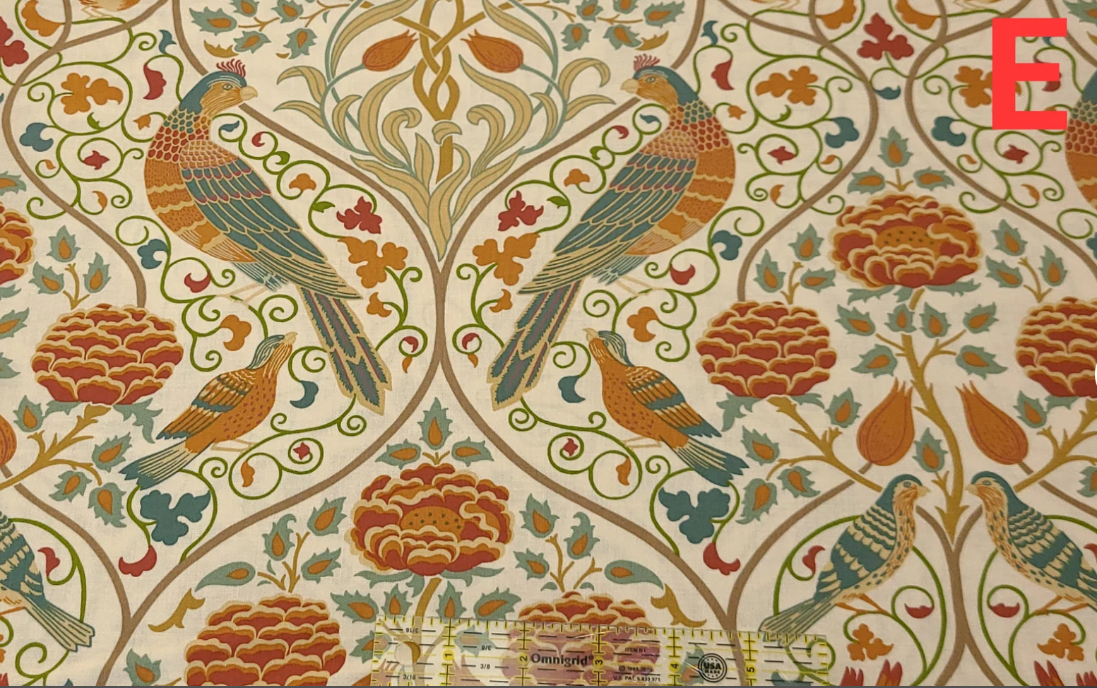 Orkney collection by The Original Morris & Co. Melsetter Indigo Theodesia Wilhemina Brophy Trellis Seasons lemon tree 100% Cotton