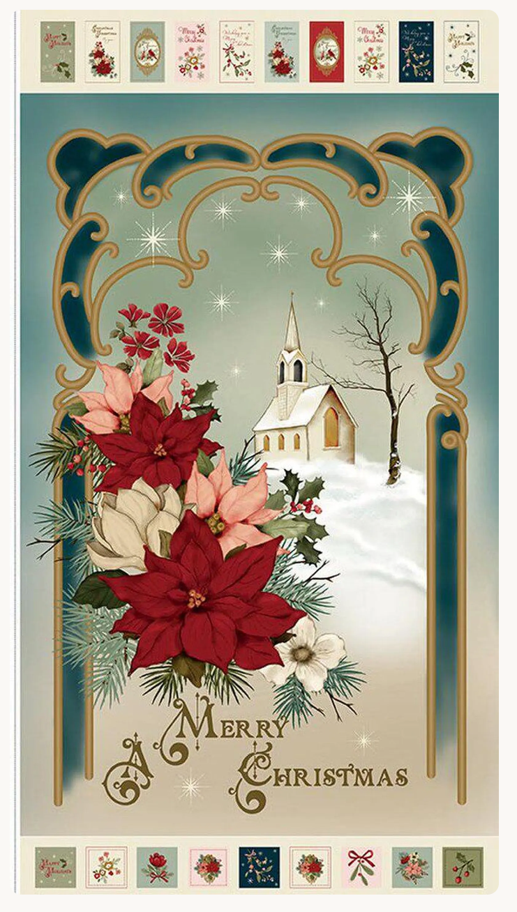 Christmas Greetings Fat Quarter bundles 17660C-10 Cream Classic quilting from Riley Blake Designs 100% Cotton Fabrics Pre-cut