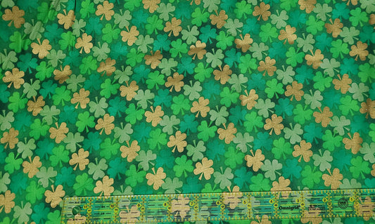 Shamrock St. Patricks Day Cotton Fabric