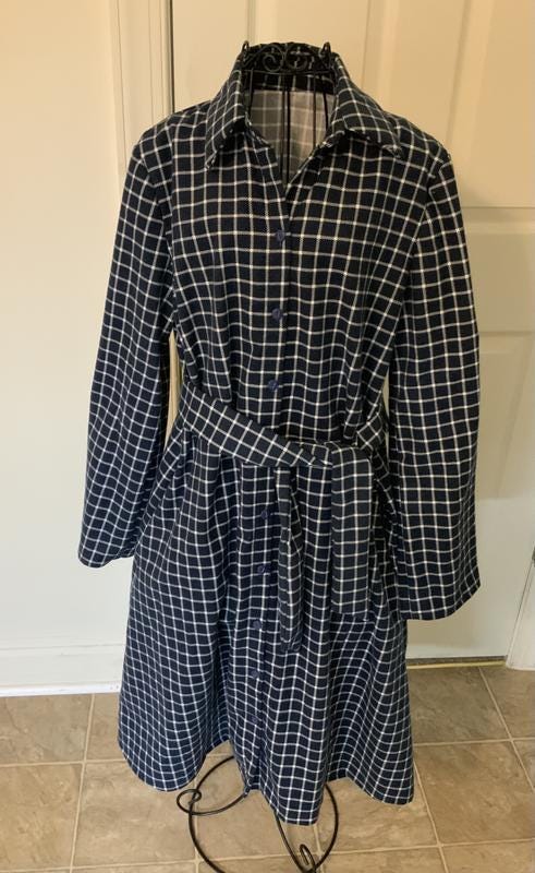 Super Snuggle Navy Windowpane Plaid Flannel Fabric 100% cotton fabric