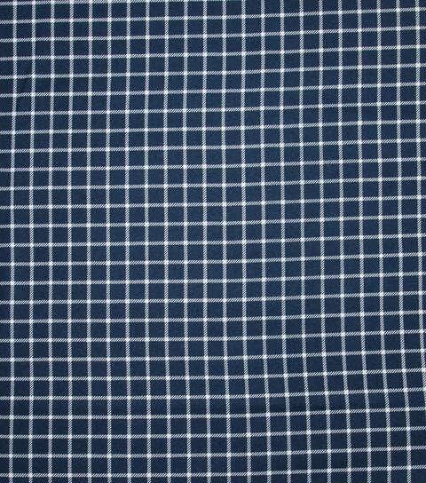 Super Snuggle Navy Windowpane Plaid Flannel Fabric 100% cotton fabric