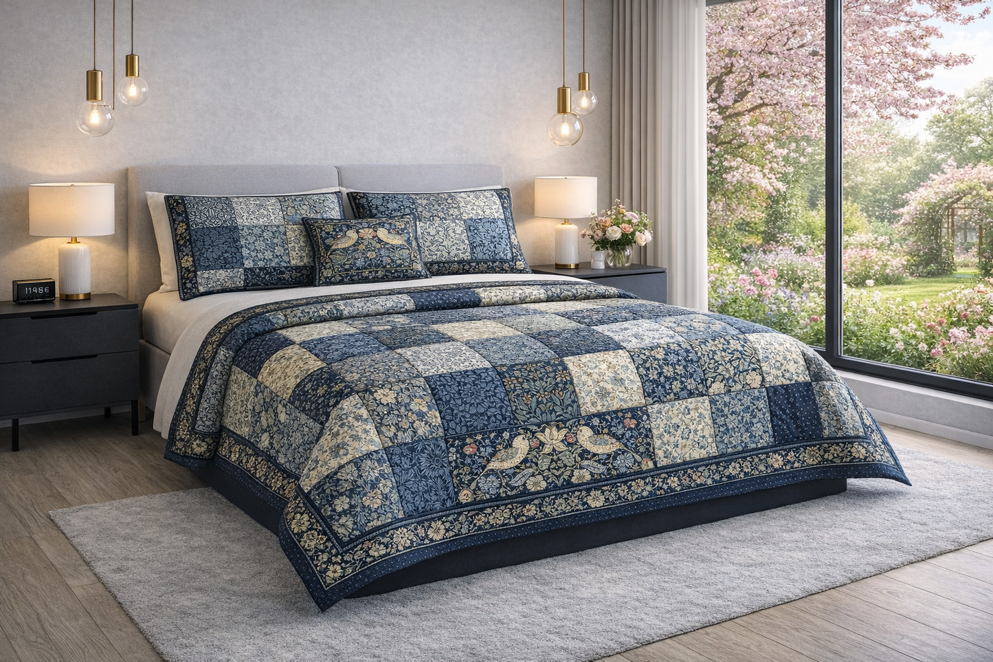 William Morris fat quarters quilt