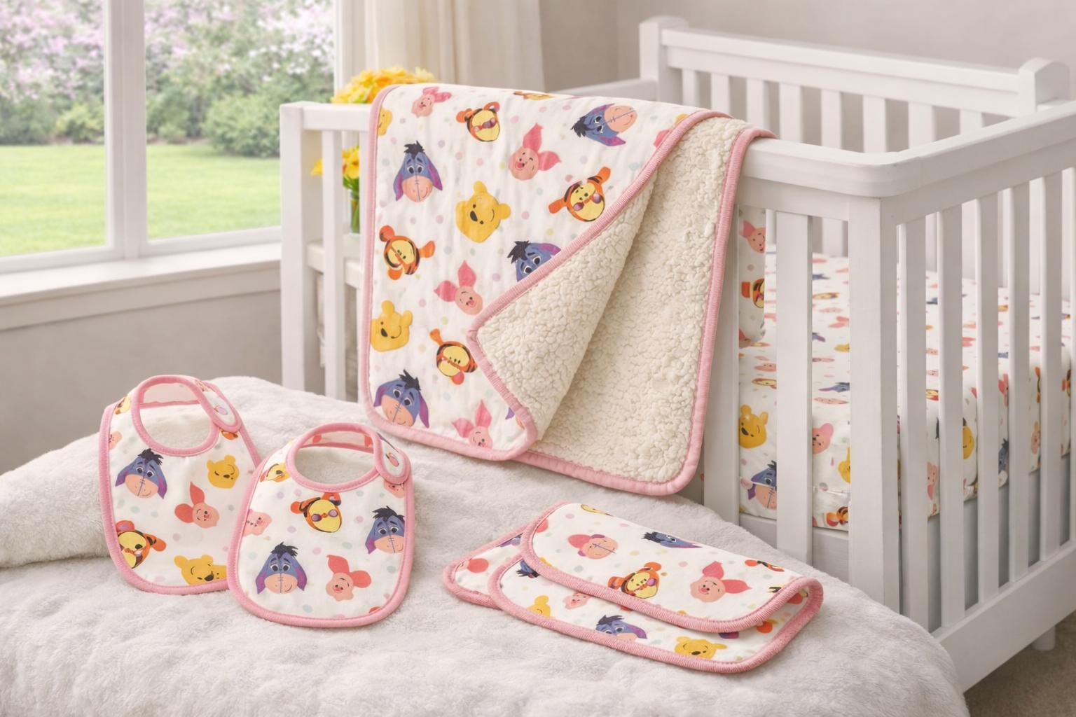 Disney Winnie the Pooh Sweet Head Toss SPR78789-A62078 Disney from Springs Creative 100% cotton fabric (NOT flannel)