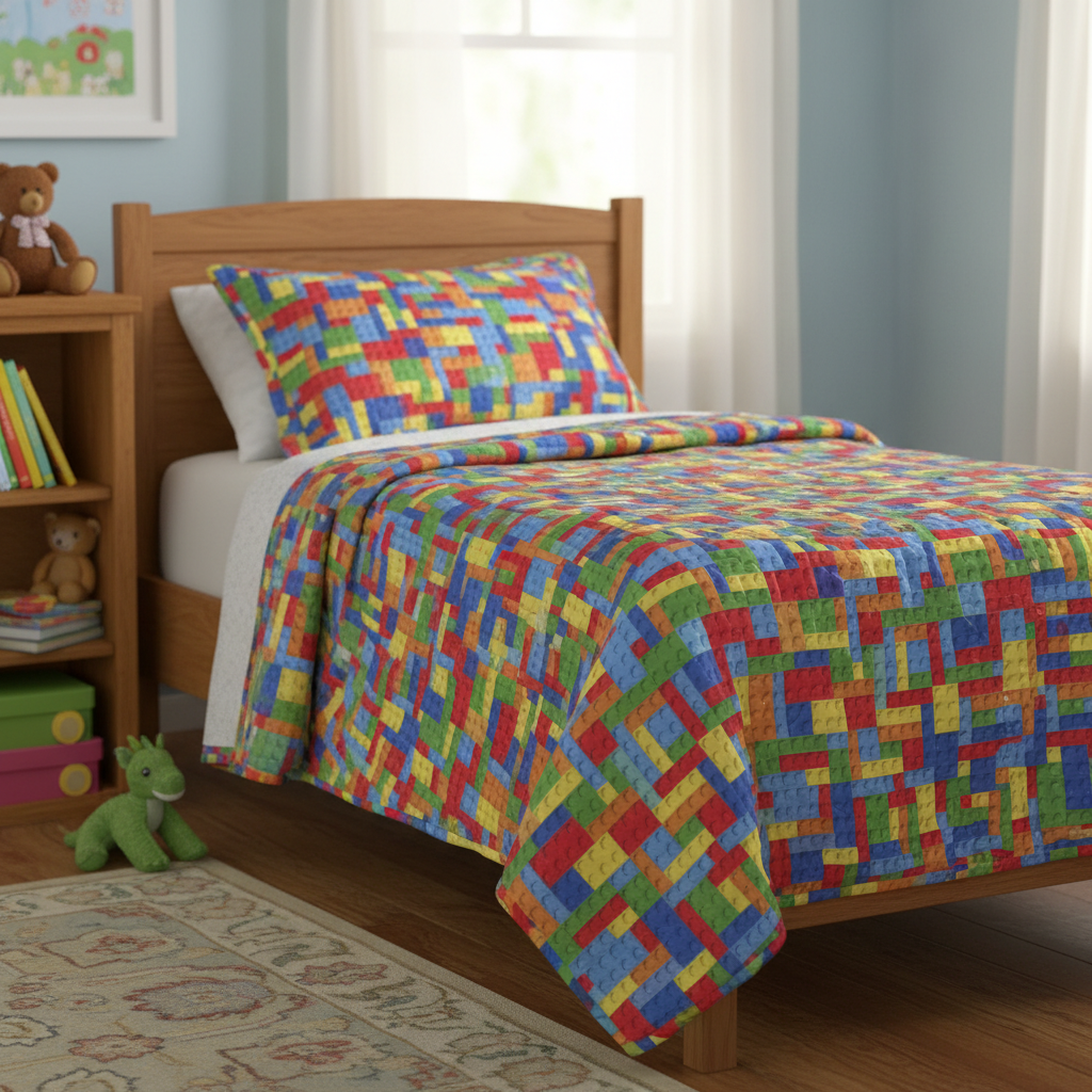 Building Blocks Multi novelty fabric kids toy fabric by Mook Fabrics Cotton 100% 44/45″