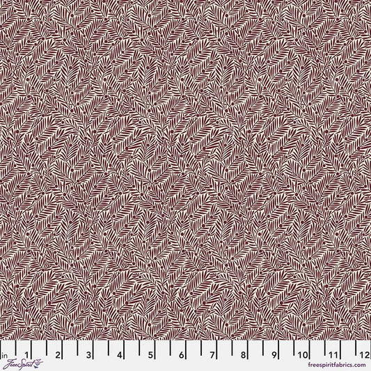 SM Yew and Aril - Berry PWWM134.BERRY The Oxford Holiday Collection by The Original Morris & Co. Free Spirit 100% Cotton fabric