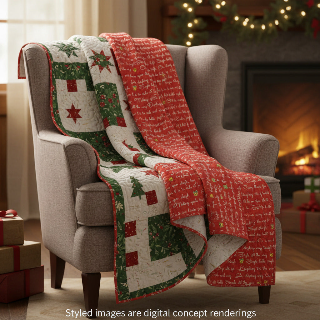 Riley Blake Jingle Bells Lyrics Red by Lindsay Wilkes C14832-RED for Christmas quilting apparel home decor 100% cotton fabric