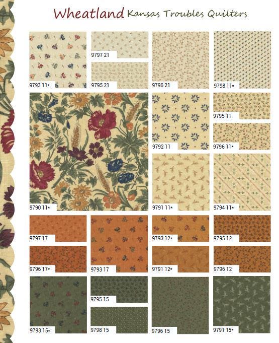 Moda Fabrics Kansas Troubles Wheatland Wheat 9791 11  quilting 100% Cotton fabric