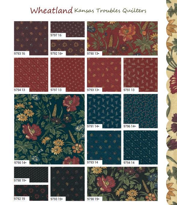 Moda Fabrics Kansas Troubles Wheatland Wheat 9795 11 quilting 100% Cotton fabric