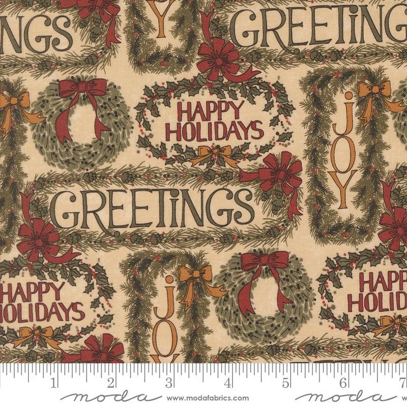 Moda Fabrics Kansas Troubles A Vintage Christmas Tan 9780 11 quilting 100% Cotton fabric