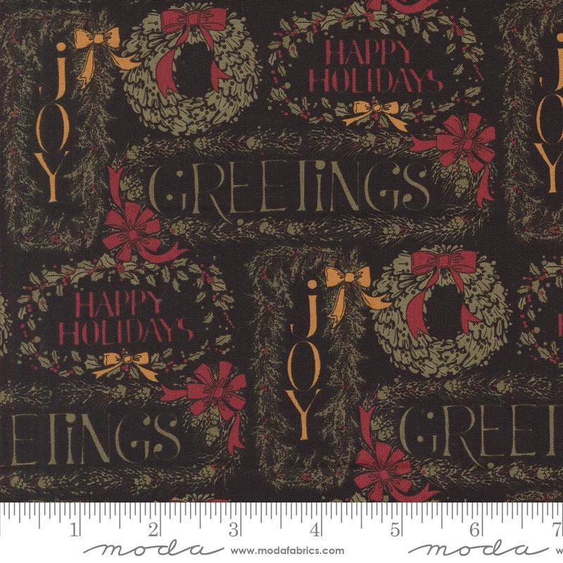 Moda Fabrics Kansas Troubles A Vintage Christmas Black 9780 19 quilting 100% Cotton fabric
