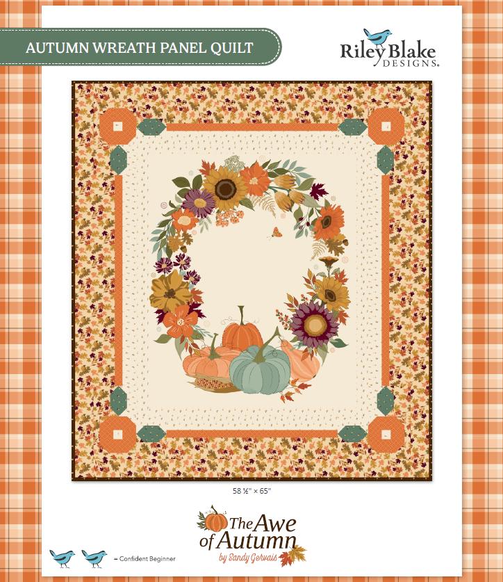 The Awe of Autumn Pumpkins Brown C16192-BROWN  100% cotton with free digital pattern