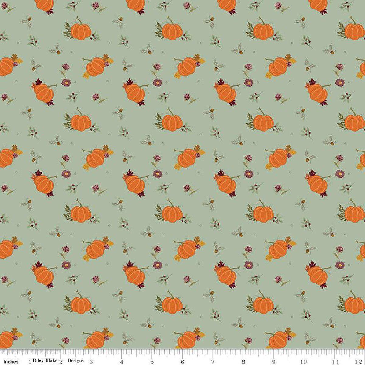 The Awe of Autumn Pumpkins Hazy C16192-HAZY 100% cotton with free digital pattern