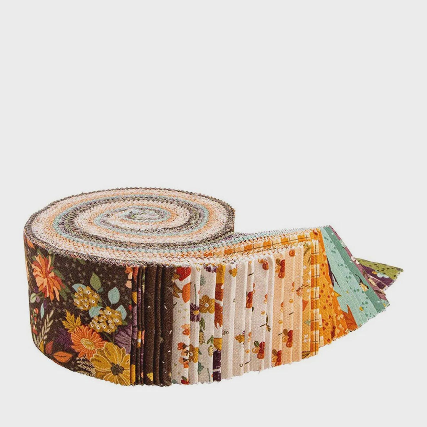 The Awe of Autumn 2.5 Inch Rolie Polie 40 Pcs RP-16190-40 100% cotton