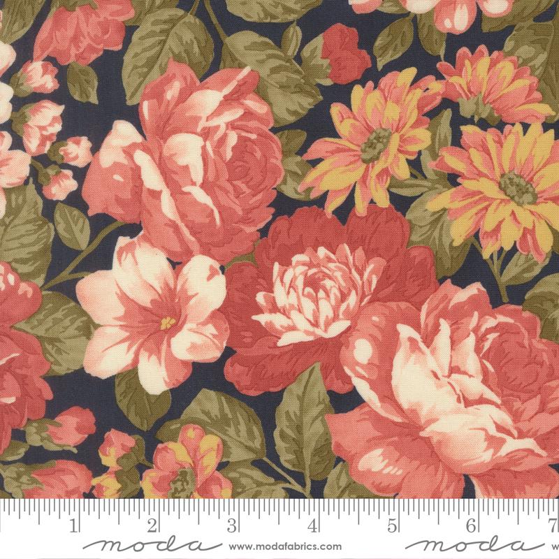 Moda Fabrics Ambiance Midnight 44410 16 by 3 Sisters floral 100% Cotton quilting and apparel fabric