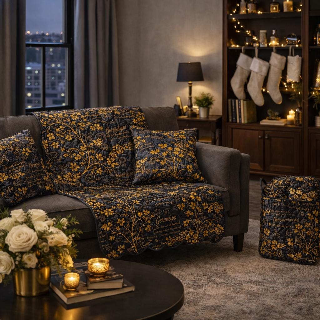 Timeless treasures scarlet beauty  text and floral FLEUR-CD3182 BLACK 100% Cotton fabric