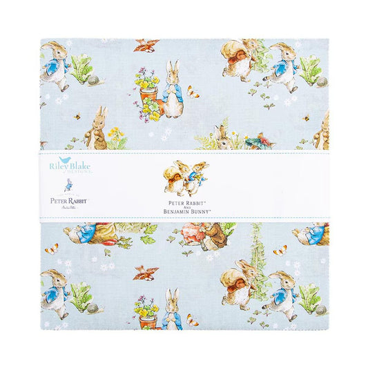 Peter Rabbit™ and Benjamin Bunny™ 10" Stacker 10-17250-42from Riley Blake 100% Cotton fabric Pre-cut