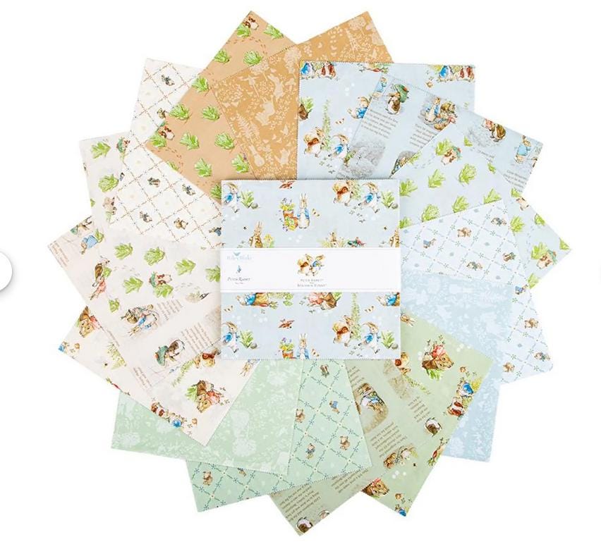 Peter Rabbit™ and Benjamin Bunny™ 10" Stacker 10-17250-42from Riley Blake 100% Cotton fabric Pre-cut