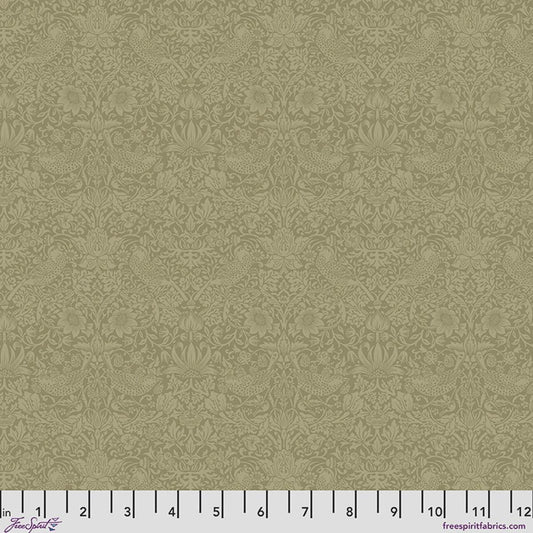 ORIGINAL MORRIS Tonal Strawberry Thief The Trellis Palette Olive Fruit PWWM153.OLIVEFRUIT Free Spirit William Morris cotton fabric