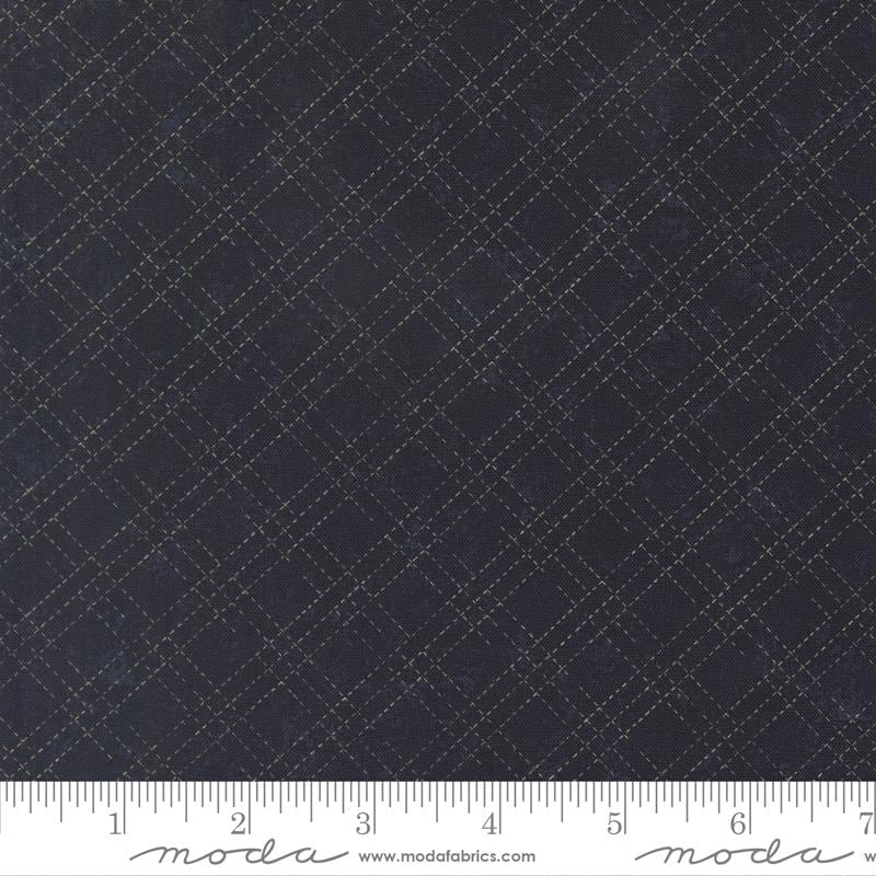 Moda Fabrics Kansas Troubles Quail Run Indigo 9837 14