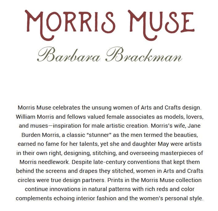 Moda Fabrics Morris Muse Parchment 13381 11 by Barbara Brackman 100% Cotton