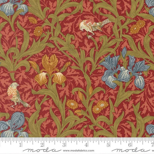 Moda Fabrics Morris Muse Russet 13380 16 by Barbara Brackman 100% Cotton