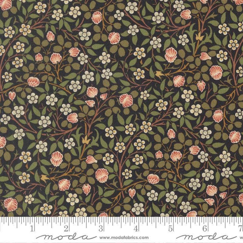 Moda Fabrics Morris Muse Ebony 13385 15 by Barbara Brackman 100% Cotton