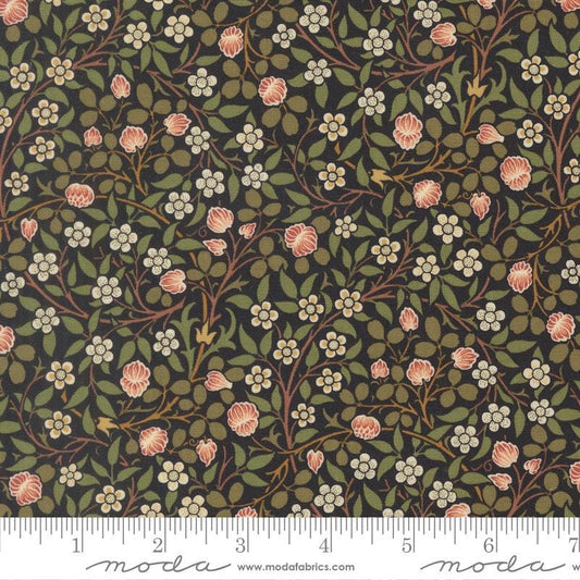 Moda Fabrics Morris Muse Ebony 13385 15 by Barbara Brackman 100% Cotton