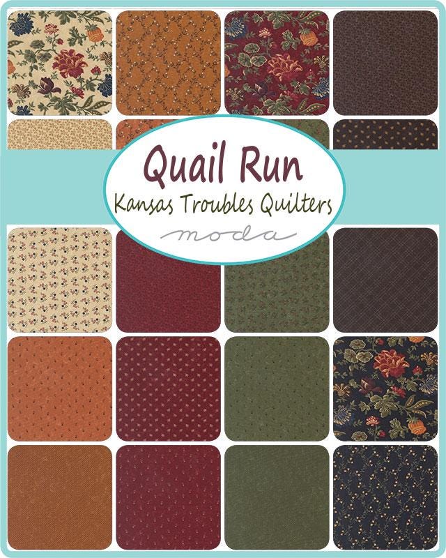 Moda Fabrics Kansas Troubles Quail Run Nest 9832 18