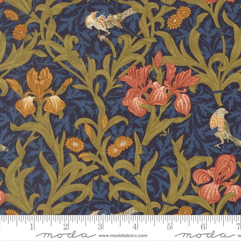 Moda Fabrics Morris Muse Twilight 13380 14 by Barbara Brackman 100% Cotton