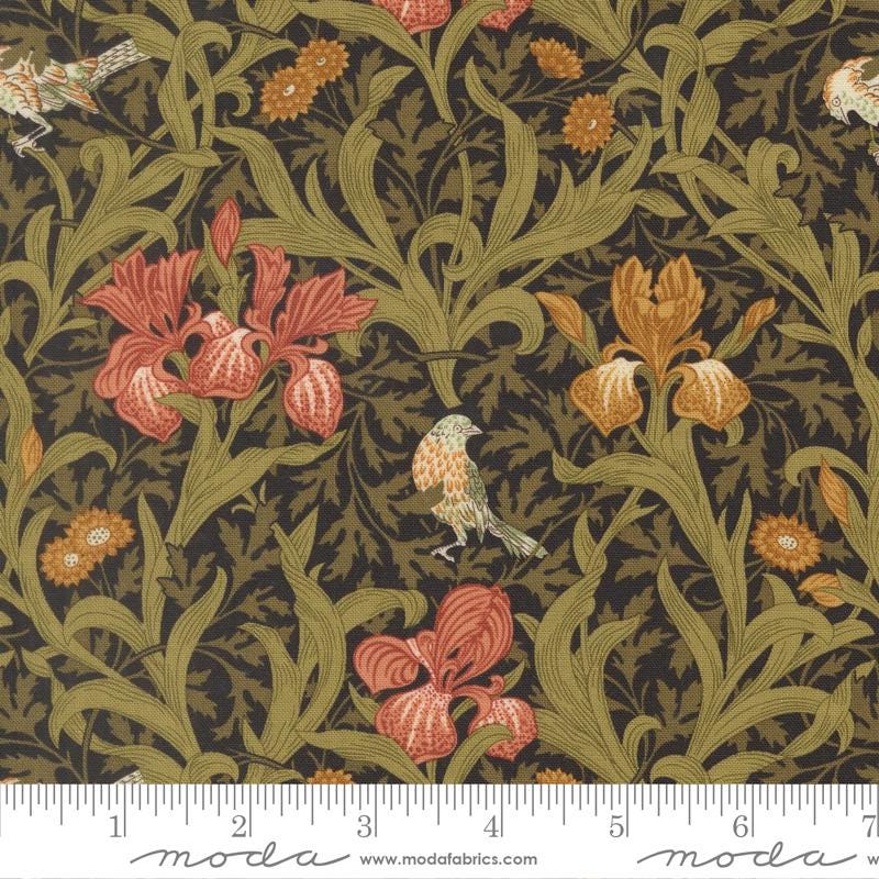Moda Fabrics Morris Muse Ebony 13380 15 by Barbara Brackman 100% Cotton