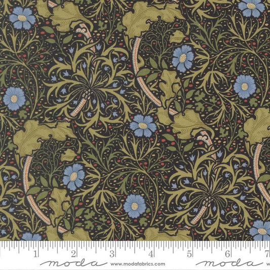 Moda Fabrics Morris Muse Ebony 13382 16 by Barbara Brackman 100% Cotton