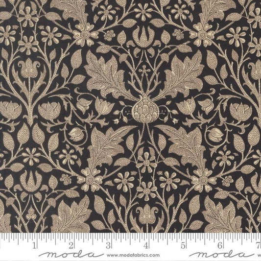 Moda Fabrics Morris Muse Ebony 13383 17 by Barbara Brackman 100% Cotton